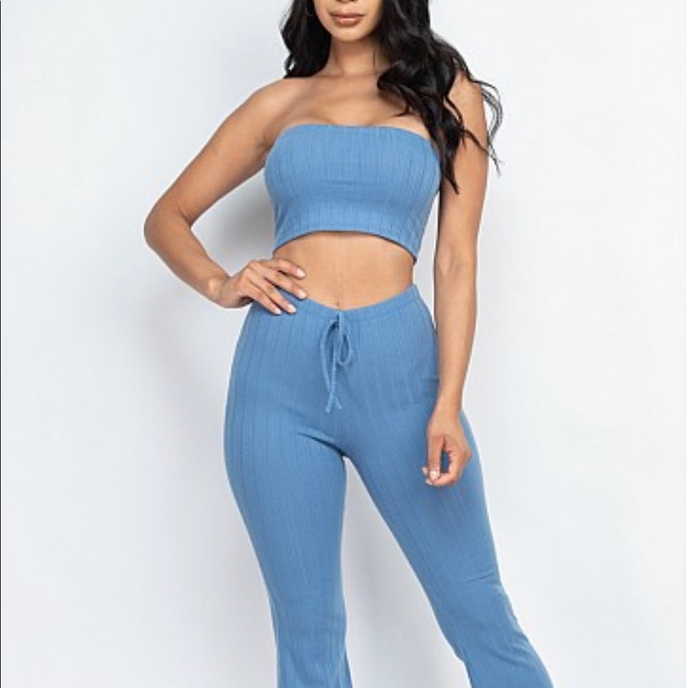 Blue two piece set